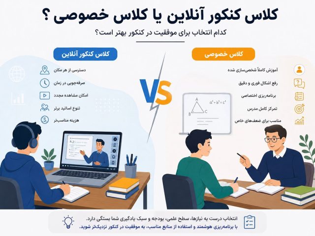 کلاس کنکور آنلاین یا کلاس خصوصی؟